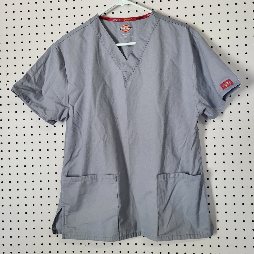 Dickies Womens Medical Scrub Top NWOT Gray Small